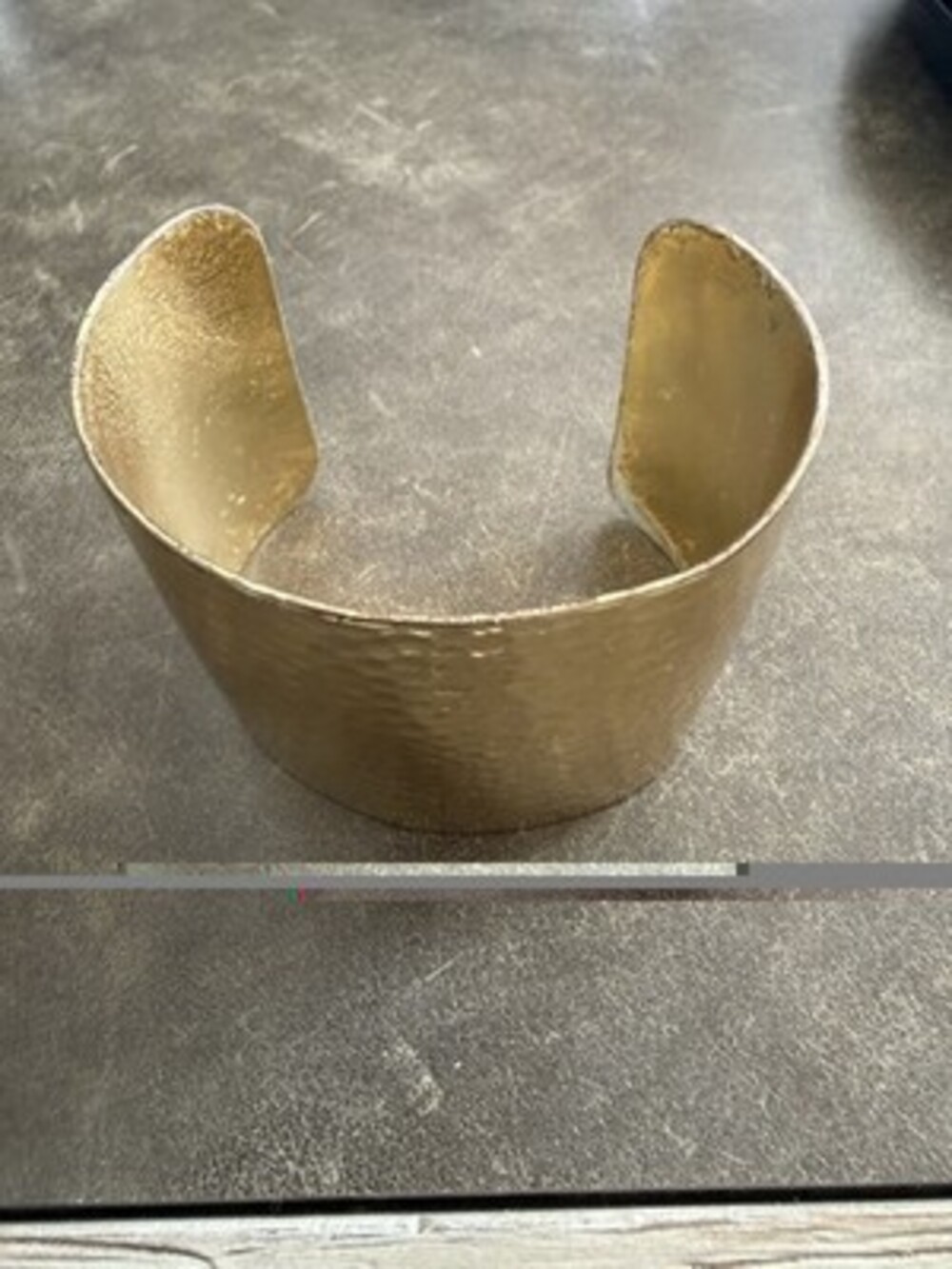 Gold-Toned Hammered Cuff Bracelet
